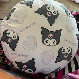 Sanrio White and Purple Kuromi Pillow